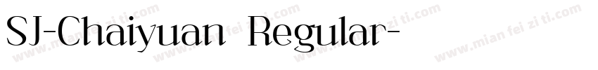SJ-Chaiyuan Regular字体转换